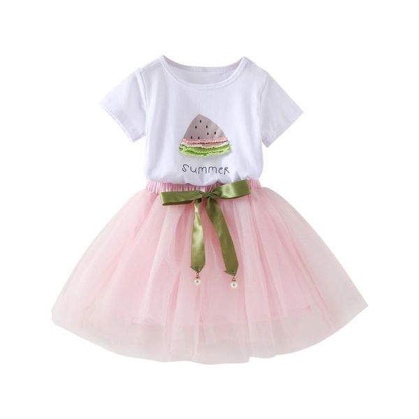 2020 summer baby toddler baby girls 2pcs dress outfits 3d watermelon short sleeve t-shirt mesh tutu skirt clothes sets, White
2020 summer baby toddler baby girls 2pcs dress outfits 3d watermelon short sleeve t-shirt mesh tutu skirt clothes sets, White