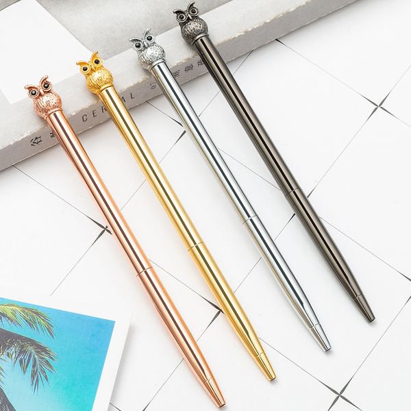 1.0mm kawaii metal owl ballpoint pens luxury writing handle pens for girls gifts signature school office stationery supplies, Blue;orange
1.0mm kawaii metal owl ballpoint pens luxury writing handle pens for girls gifts signature school office stationery supplies, Blue;orange