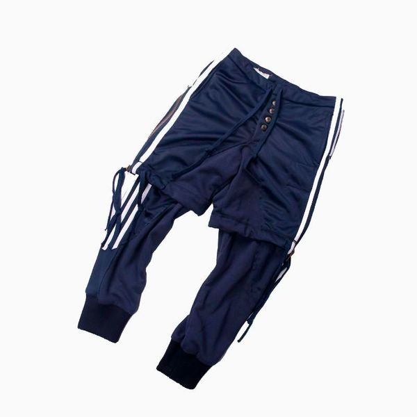 19ss greg lauren track pants button patchwork sweatpants men fashion casual pants sports zipper strap pants hfttkz034, Black
19ss greg lauren track pants button patchwork sweatpants men fashion casual pants sports zipper strap pants hfttkz034, Black