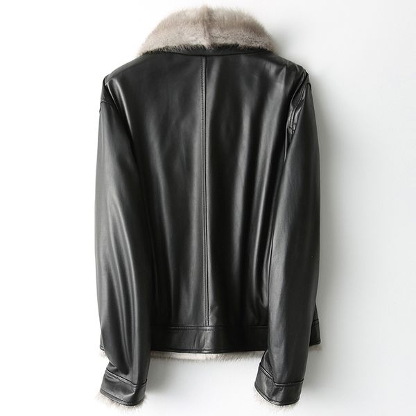 coat sheepskin female mink fur collar down jacket winter coat women real leather jacket streetwear baseball jackets my s, Black
coat sheepskin female mink fur collar down jacket winter coat women real leather jacket streetwear baseball jackets my s, Black
