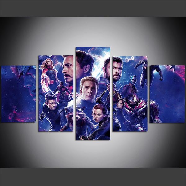 5 piece large size canvas wall art pictures creative avengers 4 endgame poster art print oil painting for living room
5 piece large size canvas wall art pictures creative avengers 4 endgame poster art print oil painting for living room