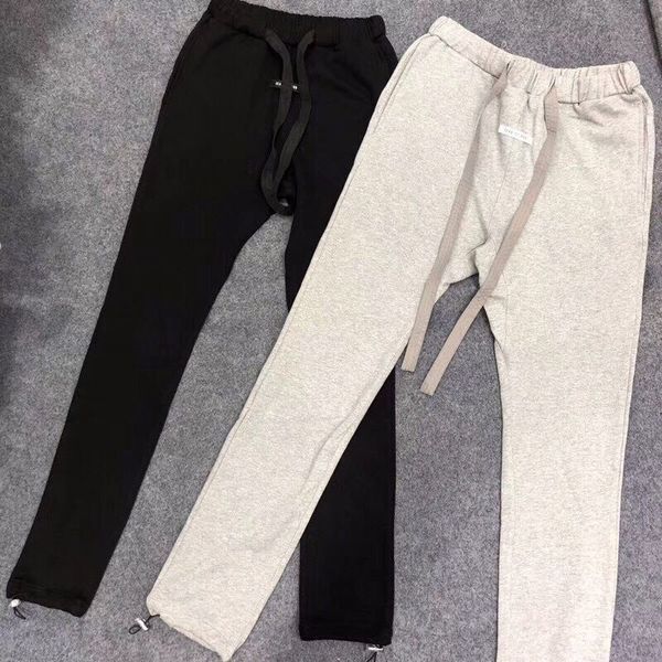 

Fa hion europe american fear of god 19 ixth collection fog ca ual draw tring weatpant trou er men hip hop ankle tied pant xl, Black
