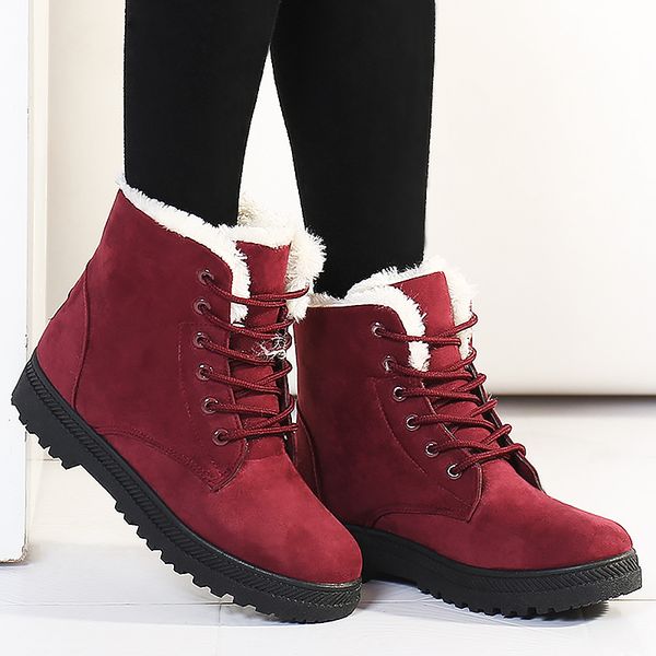 warm plush shoes women ankle boots 2019 winter snow boots women shoes square heels lace-up solid winter woman, Black
warm plush shoes women ankle boots 2019 winter snow boots women shoes square heels lace-up solid winter woman, Black