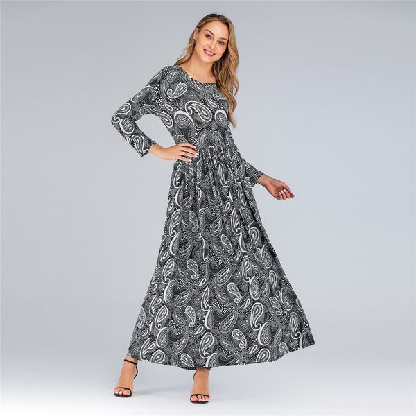 spring and summer selling plus size womens crew neck long sleeve dress slim fit wide bottom crew neck casual dress, Black;gray
spring and summer selling plus size womens crew neck long sleeve dress slim fit wide bottom crew neck casual dress, Black;gray