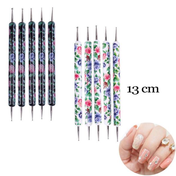 5pcs dotting tools 2 way crystal manicure tools dotting painting dot pen nail art paint set nails accessoires, Silver
5pcs dotting tools 2 way crystal manicure tools dotting painting dot pen nail art paint set nails accessoires, Silver