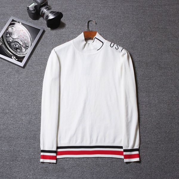 2019 new fashion men sweater knit men sweater pullover striped thin mens designer sweaters luxury sweater sweatshirt knitwear size -3xl, White;black
2019 new fashion men sweater knit men sweater pullover striped thin mens designer sweaters luxury sweater sweatshirt knitwear size -3xl, White;black