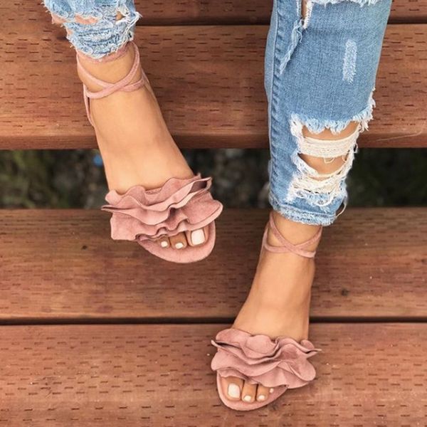 women's sandal ruffles shoes woman cross bandage sandals summer shoes flats lace-up ankle strap sandalias, Black
women's sandal ruffles shoes woman cross bandage sandals summer shoes flats lace-up ankle strap sandalias, Black