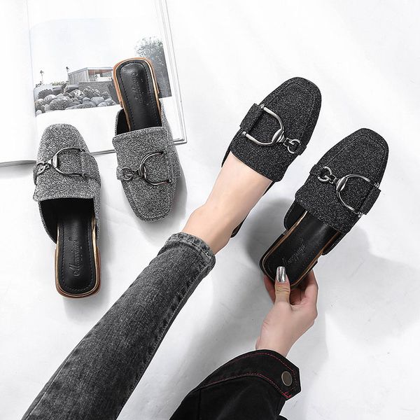 women's bling slippers women pumps 3cm low heels mules shoes slippers woman shoes metal ladies female big large size, Black
women's bling slippers women pumps 3cm low heels mules shoes slippers woman shoes metal ladies female big large size, Black