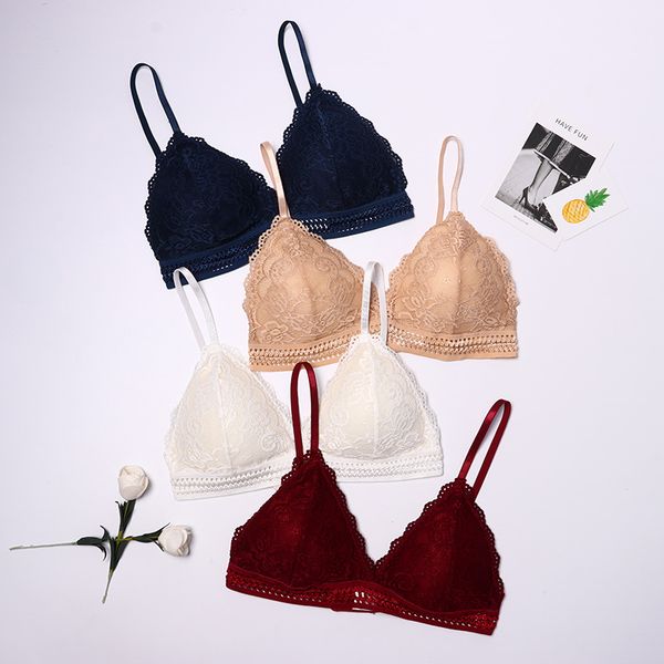 bras french style bralette seamless deep v lace girl women bra wireless thin underwear lingerie soft for, Red;black
bras french style bralette seamless deep v lace girl women bra wireless thin underwear lingerie soft for, Red;black