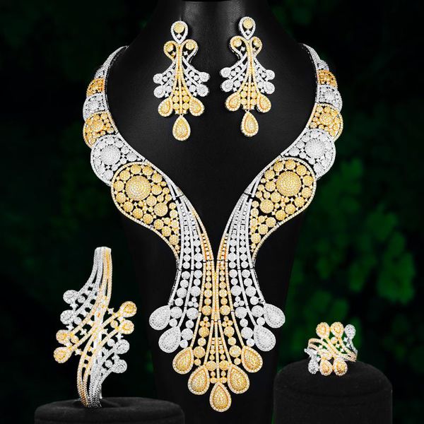 godki 4pcs big fashion flower african jewelry set for women wedding party cubic zirconia dubai bridal jewelry 2020, Silver
godki 4pcs big fashion flower african jewelry set for women wedding party cubic zirconia dubai bridal jewelry 2020, Silver