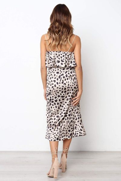 женщины лето новый элегантный dots платье спагетти ремень leopard пляж платья повседневные vestidoes, Black;gray 
женщины лето новый элегантный dots платье спагетти ремень leopard пляж платья повседневные vestidoes, Black;gray