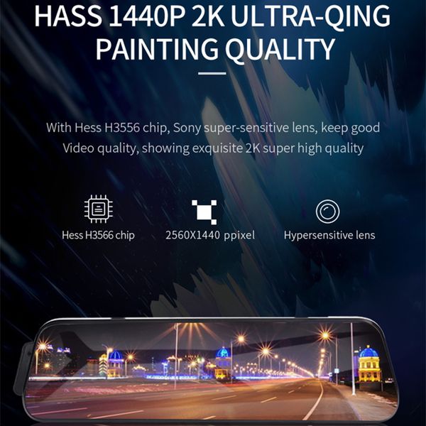 car dvr mirror dash camera streaming media 10" dash cam dual lens car camera recorder rearview mirror hess h3556 chip 1440p 2k
car dvr mirror dash camera streaming media 10" dash cam dual lens car camera recorder rearview mirror hess h3556 chip 1440p 2k