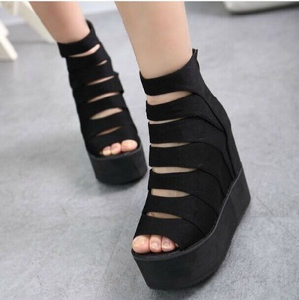 dress shoes european fashion women's 2021 spring summer open toe shoe elevator platform wedges sandals female zipper flat, Black
dress shoes european fashion women's 2021 spring summer open toe shoe elevator platform wedges sandals female zipper flat, Black