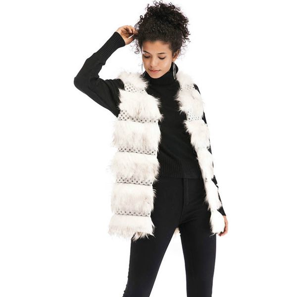 winter new europe and america women's layered plush faux fur vest women warm loose jacket female faux fur coats and jackets wome, Black;white
winter new europe and america women's layered plush faux fur vest women warm loose jacket female faux fur coats and jackets wome, Black;white
