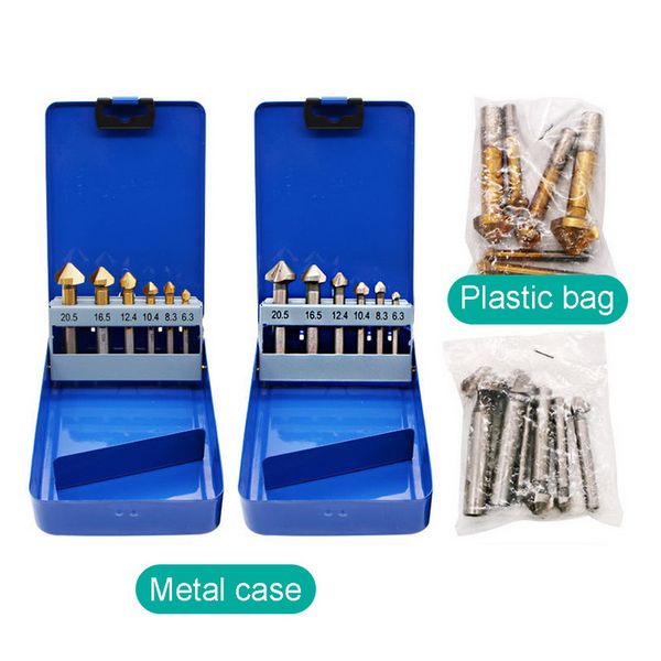 6 pcs countersink drill bit set 90 degree chamfering end mill cutter for wood plastic 6.3/8.3/10.4/12.4/16.5/20.5mm
6 pcs countersink drill bit set 90 degree chamfering end mill cutter for wood plastic 6.3/8.3/10.4/12.4/16.5/20.5mm