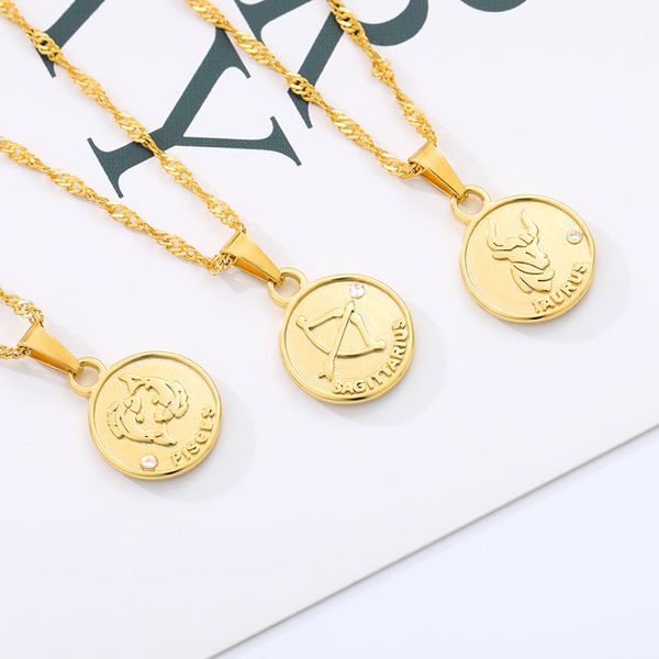 twelve constellations coin necklace aries taurus gemini cacer leo virgo libra scorpio sagittarius capricorn aquarius pisces gift, Silver
twelve constellations coin necklace aries taurus gemini cacer leo virgo libra scorpio sagittarius capricorn aquarius pisces gift, Silver