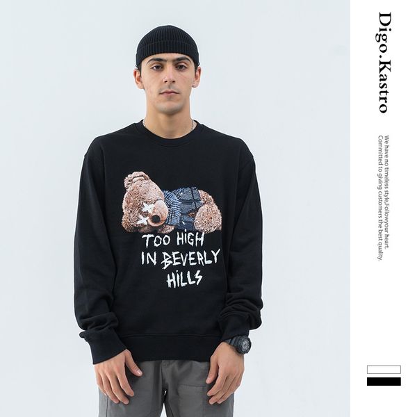 2019 new internet celebrity sleeping bear sweatshirt tide brand round neck print men / women hoodies streetwear couple pullover, Black
2019 new internet celebrity sleeping bear sweatshirt tide brand round neck print men / women hoodies streetwear couple pullover, Black