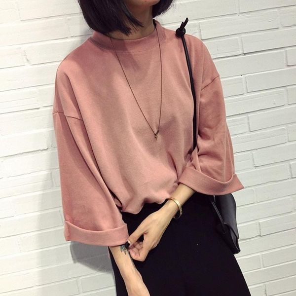 women's t-shirt womens tshirts casual 0 neck shirts long sleeve solid large size loose skinny pullover tees harajuku clothes t shirt f, White
women's t-shirt womens tshirts casual 0 neck shirts long sleeve solid large size loose skinny pullover tees harajuku clothes t shirt f, White