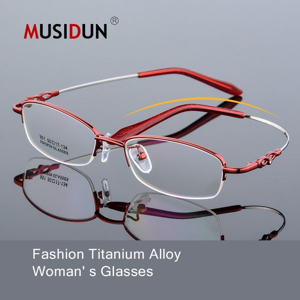 titanium alloy half frame eyeglasses woman ultra light weight optical myopia glasses frames female eyewear spectacles q141, Black
titanium alloy half frame eyeglasses woman ultra light weight optical myopia glasses frames female eyewear spectacles q141, Black