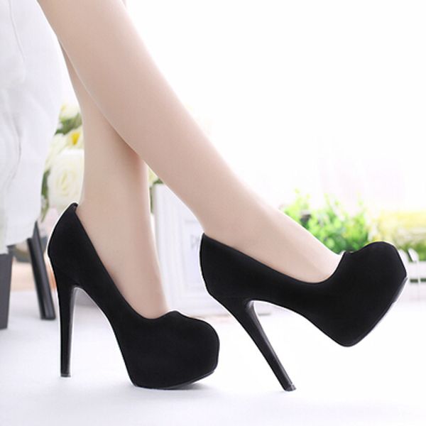 super high heel round single shoes stiletto black suede waterproof platform fashion high heels trend women's shoes
super high heel round single shoes stiletto black suede waterproof platform fashion high heels trend women's shoes
