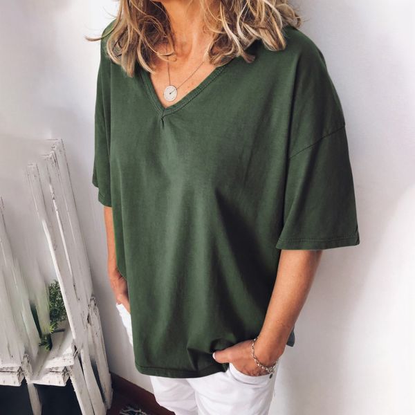 women blouse solid v-neck 2xl size short sleeve vintage elegant casual clothing for women fashion modis leisure chiffon l*5, White
women blouse solid v-neck 2xl size short sleeve vintage elegant casual clothing for women fashion modis leisure chiffon l*5, White