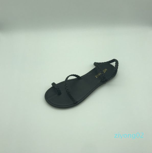 fashion women beach open-toed cusp flat-soled sandals artificial pu knitting rome style beef tendon bottom leisure om z02, Black
fashion women beach open-toed cusp flat-soled sandals artificial pu knitting rome style beef tendon bottom leisure om z02, Black