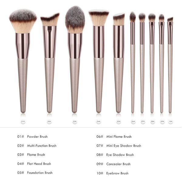 10pcs/set luxury champagne makeup brushes set for foundation powder blush eyeshadow concealer lip eye make up brush cosmetics beauty tools
10pcs/set luxury champagne makeup brushes set for foundation powder blush eyeshadow concealer lip eye make up brush cosmetics beauty tools