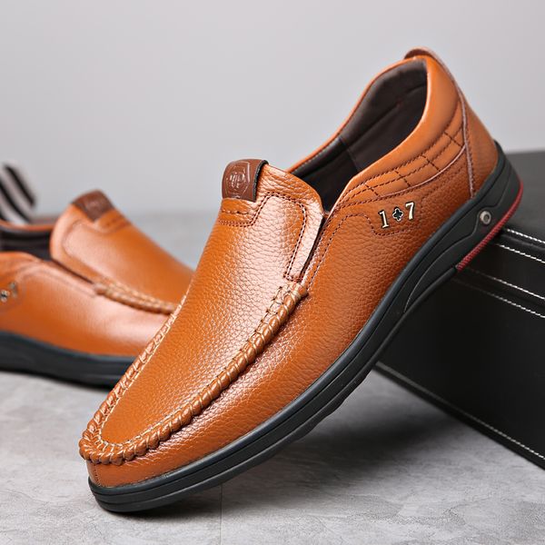 brand men's casual shoes leather men's shoes soft comfortable male walking non-slip driving for men, Black
brand men's casual shoes leather men's shoes soft comfortable male walking non-slip driving for men, Black