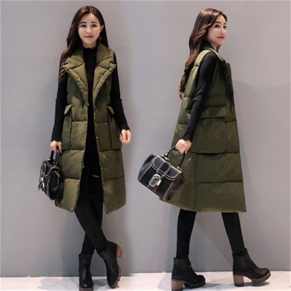 women autumn and winter new down cotton vest female long section fashion cotton vest student jacket large size women, Black;white
women autumn and winter new down cotton vest female long section fashion cotton vest student jacket large size women, Black;white