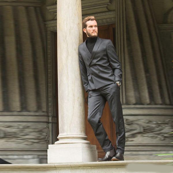 new arrival gary double breasted mens suit peaked lapel two piece suit for men trim fit wedding tuxedos, Black;gray
new arrival gary double breasted mens suit peaked lapel two piece suit for men trim fit wedding tuxedos, Black;gray
