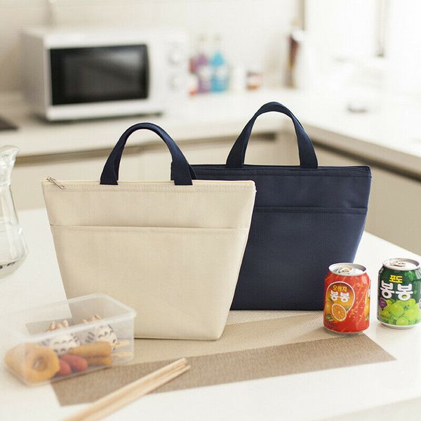 

Women Men Home Thermal Insulated Lunch Box Cooler Bag Tote Bento Pouch Lunch Container Portable Outdoor Picnic Food Lunch Bags