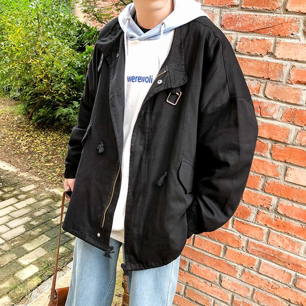 harakami chic jacket men's loose trend baseball suit spring and autumn leisure trend ins jacket, Black;brown
harakami chic jacket men's loose trend baseball suit spring and autumn leisure trend ins jacket, Black;brown