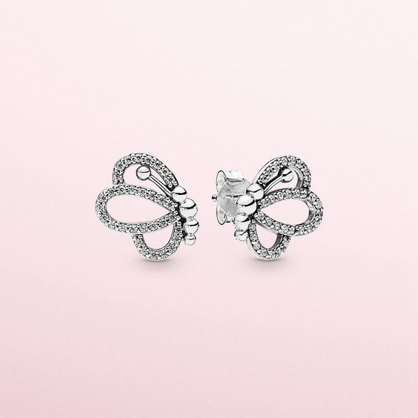 new flying butterfly earrings for pandora 925 sterling silver cz diamond personality fashion temperament ladies ring with original box, Golden;silver
new flying butterfly earrings for pandora 925 sterling silver cz diamond personality fashion temperament ladies ring with original box, Golden;silver