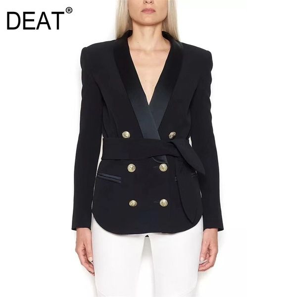 deat 2020 new spring summer fashion notched double-breasted patchwork long sleeve slim solid suit blazer women sb469, White;black
deat 2020 new spring summer fashion notched double-breasted patchwork long sleeve slim solid suit blazer women sb469, White;black