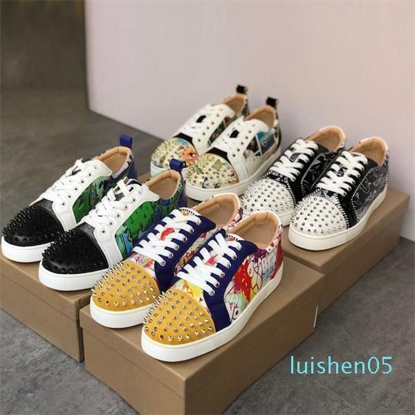 designer shoes luxury men women red bottom sneakers version multi colors junior spikes orlato trainers men wedding party shoe al05, Black
designer shoes luxury men women red bottom sneakers version multi colors junior spikes orlato trainers men wedding party shoe al05, Black