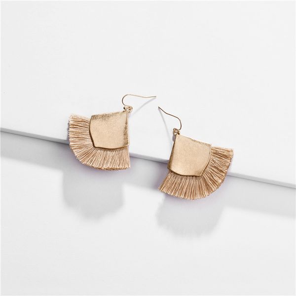 women fashion jewelry accessories fan shape bib fringed tassel earring 2019 fall trendy statement drop earrings, Silver
women fashion jewelry accessories fan shape bib fringed tassel earring 2019 fall trendy statement drop earrings, Silver