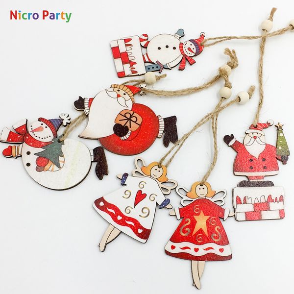 nicro 2 pcs/set party decoration creative christmas diy santa claus snowman wooden pendants xmas tree ornaments crafts #chr56
nicro 2 pcs/set party decoration creative christmas diy santa claus snowman wooden pendants xmas tree ornaments crafts #chr56