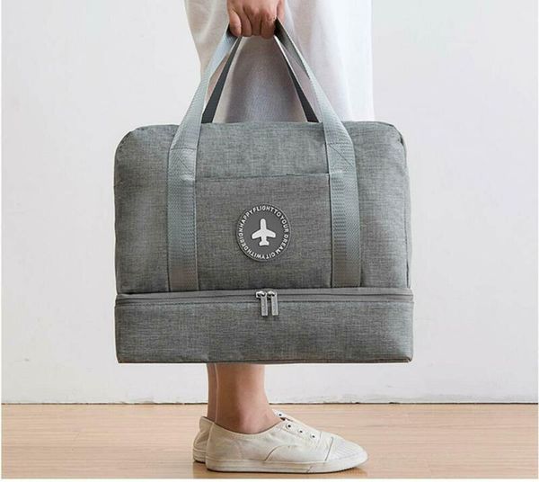 gym bag waterproof travel weekender with shoe compartment and wet pocket for men