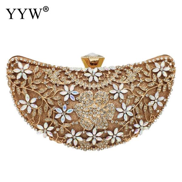 gold silver wedding clutch flower crystal rhinestone evening bags half moon shape day clutches party banquet wedding purse women
gold silver wedding clutch flower crystal rhinestone evening bags half moon shape day clutches party banquet wedding purse women