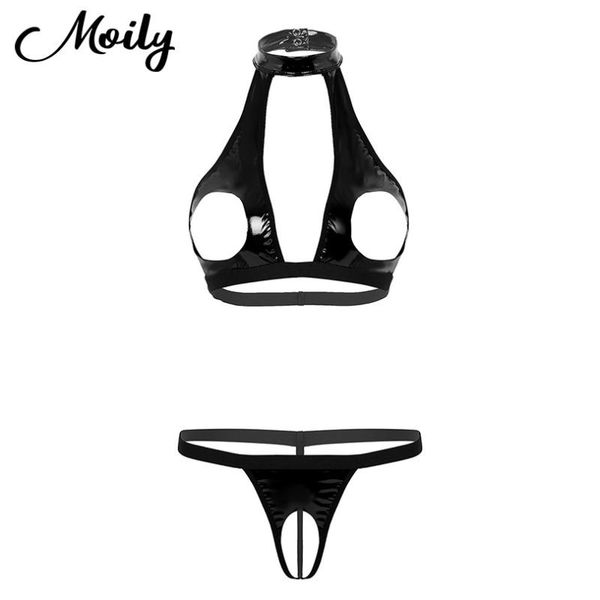 bras sets women lingerie open bust bra g-string set wet look leather underwear halter neck hollow out sissy crotchless exotic, Red;black
bras sets women lingerie open bust bra g-string set wet look leather underwear halter neck hollow out sissy crotchless exotic, Red;black