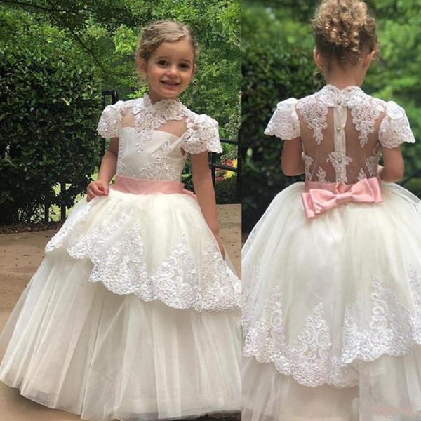 flower girl dresses high neck lace tulle floor length girls pageant dresses for wedding party first communion gown, Red;yellow
flower girl dresses high neck lace tulle floor length girls pageant dresses for wedding party first communion gown, Red;yellow