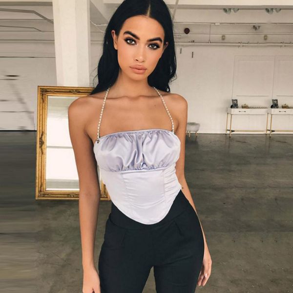 women tank reflective bralet buckle tube women's short party camis vest summer crop party streetwear 2019, White
women tank reflective bralet buckle tube women's short party camis vest summer crop party streetwear 2019, White