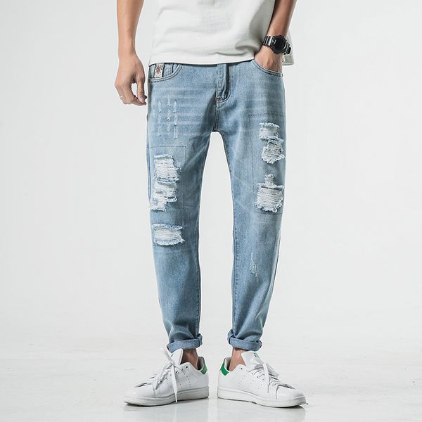 summer ripped jeans for men vintage old man's hole denim trousers fashion light blue plus size jean pants hip hop streetwear
summer ripped jeans for men vintage old man's hole denim trousers fashion light blue plus size jean pants hip hop streetwear