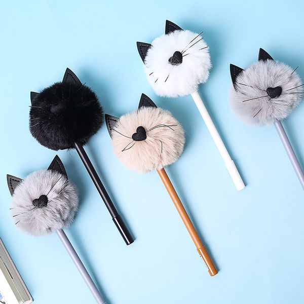 fluffy plush cat love heart nose black ears gel ink pen signature pen escolar papelaria school office supply promotional gift
fluffy plush cat love heart nose black ears gel ink pen signature pen escolar papelaria school office supply promotional gift