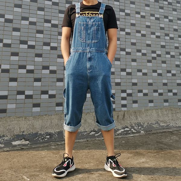 2020 men's plus size 28-44 46 48 50 overalls large size huge denim bib shorts fashion pocket jumpsuits 7 points jeans, Blue
2020 men's plus size 28-44 46 48 50 overalls large size huge denim bib shorts fashion pocket jumpsuits 7 points jeans, Blue