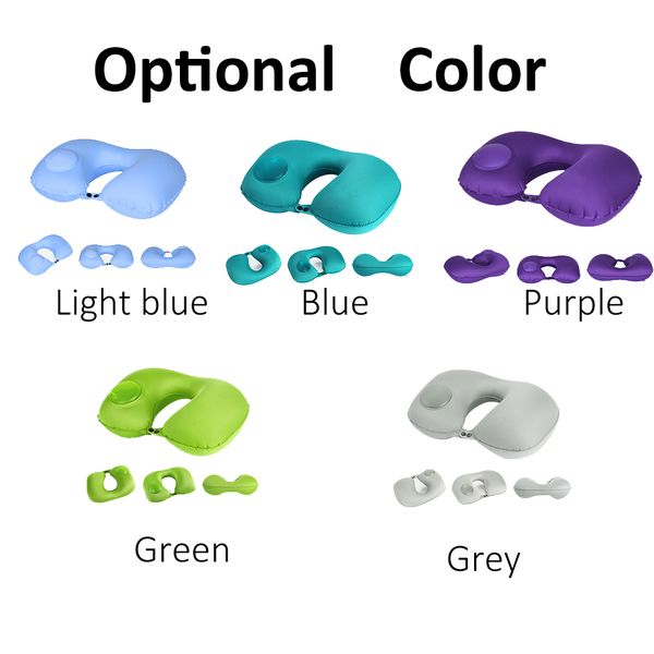 anself memory u-shape pillow travel neck pillows for airplane office sleep portable pressing type automatic inflatable pillo