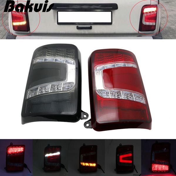 

for lada niva 4x4 1995- led tail lights with running turn signal pmma / abs plastic function accessories car styling tuning