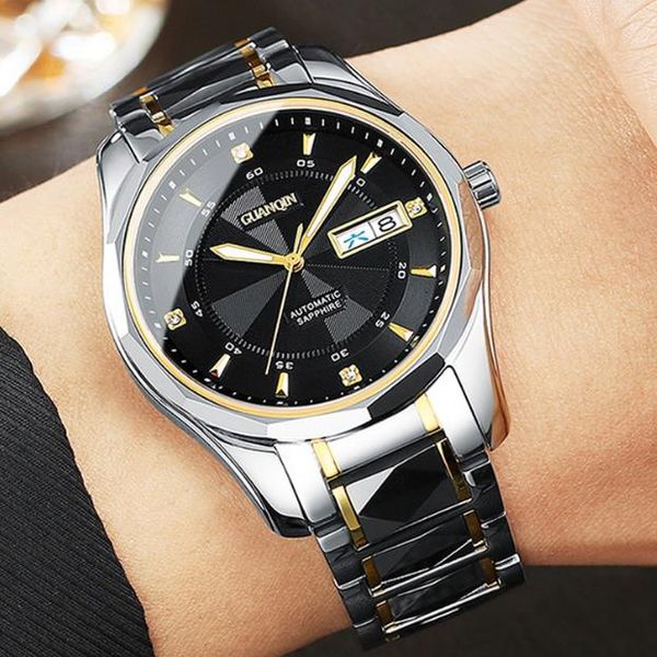 calendar luminous men's watches imported full automatic hollow mechanical watches swiss business tungsten steel waterproof meters, Slivery;brown
calendar luminous men's watches imported full automatic hollow mechanical watches swiss business tungsten steel waterproof meters, Slivery;brown