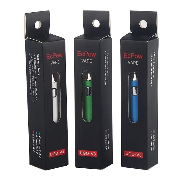 Оригинальный UGO VIII II V3 650mAh 900mAh Предварительный нагрев EVOD эго 510 Батарея Variable USB Напряжение батареи Регулируемые Vapor BUD ПРЕДПОДОГРЕВ
Оригинальный UGO VIII II V3 650mAh 900mAh Предварительный нагрев EVOD эго 510 Батарея Variable USB Напряжение батареи Регулируемые Vapor BUD ПРЕДПОДОГРЕВ
