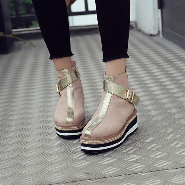 dilalula 2020 cow suede leather women ankle boots autumn winter riding boots shoes woman high wedges heels female short, Black
dilalula 2020 cow suede leather women ankle boots autumn winter riding boots shoes woman high wedges heels female short, Black
